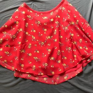 Forever 21 floral skater skirt